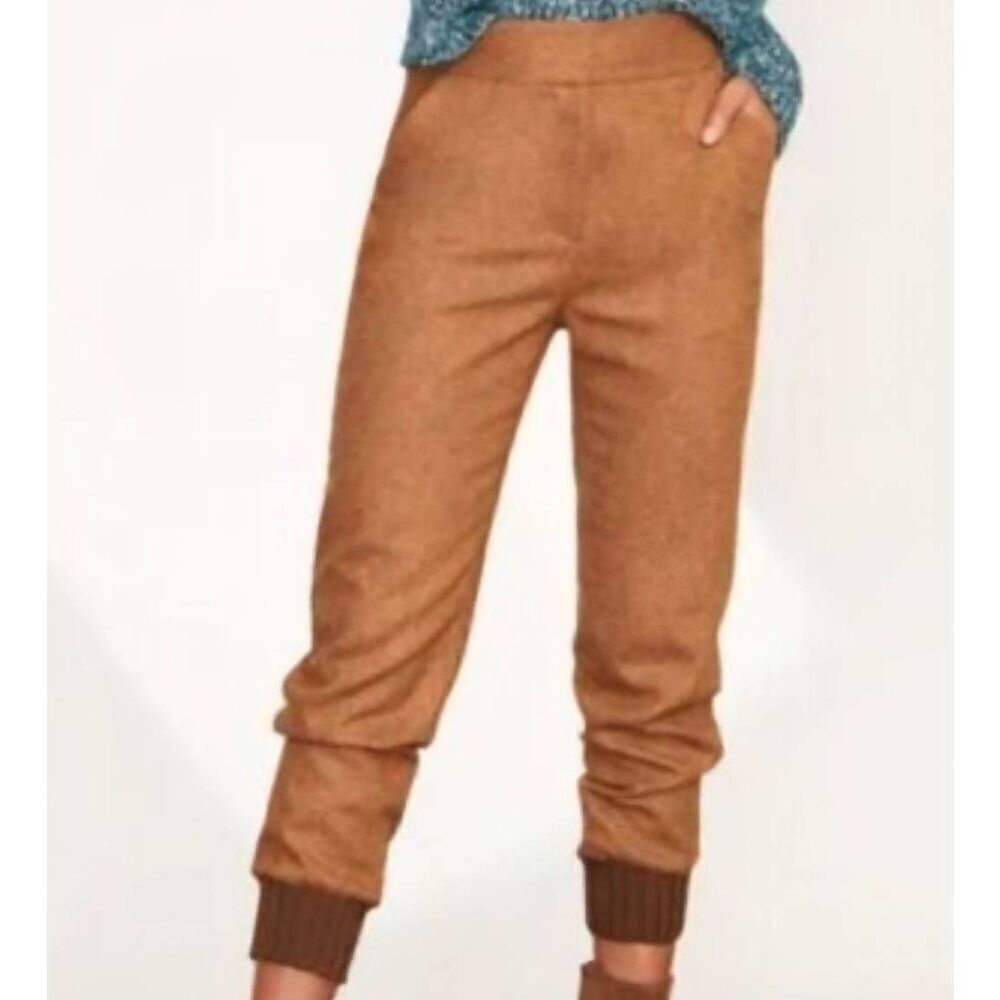 Veronica Beard Pants Women's 2 Brown Frazier Trousers Wool Herringbone Tweed